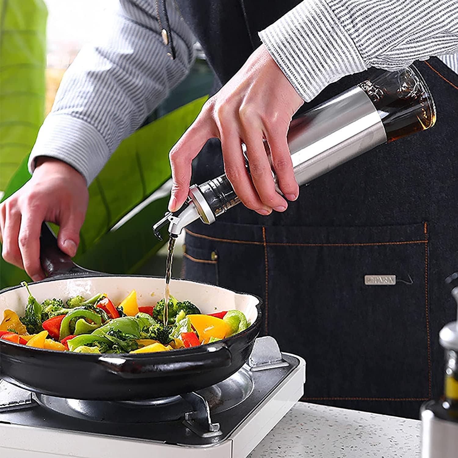 Glass Oil Dispenser | Oil Bottle Spray Dispenser Stainless Steel Glass Oil Dispensers - Glass Oil Dispenser