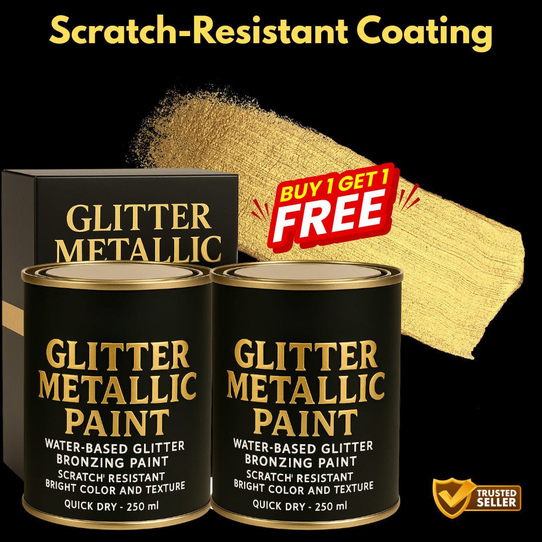 Glitter Metallic Paint️ (Pack of 2) | Paint Colour Water Home Painting Metallic Anti Rust Glitter Paints - Glitter Metallic Paint Premium Glitter Metallic Paint (Pack of 2)