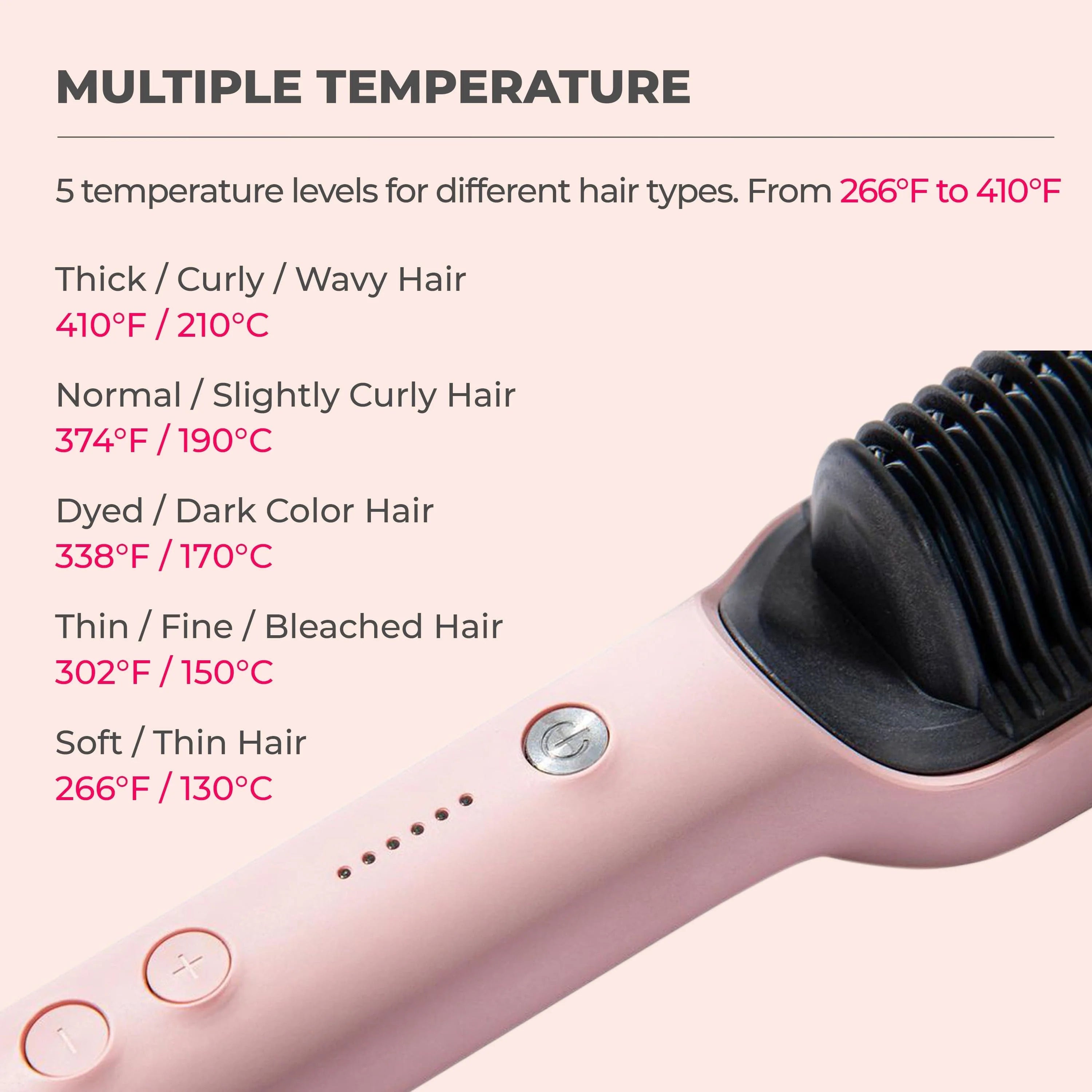 Hair Straightening Brush Electric Comb Heat Straightener - Hair Straightener Comb