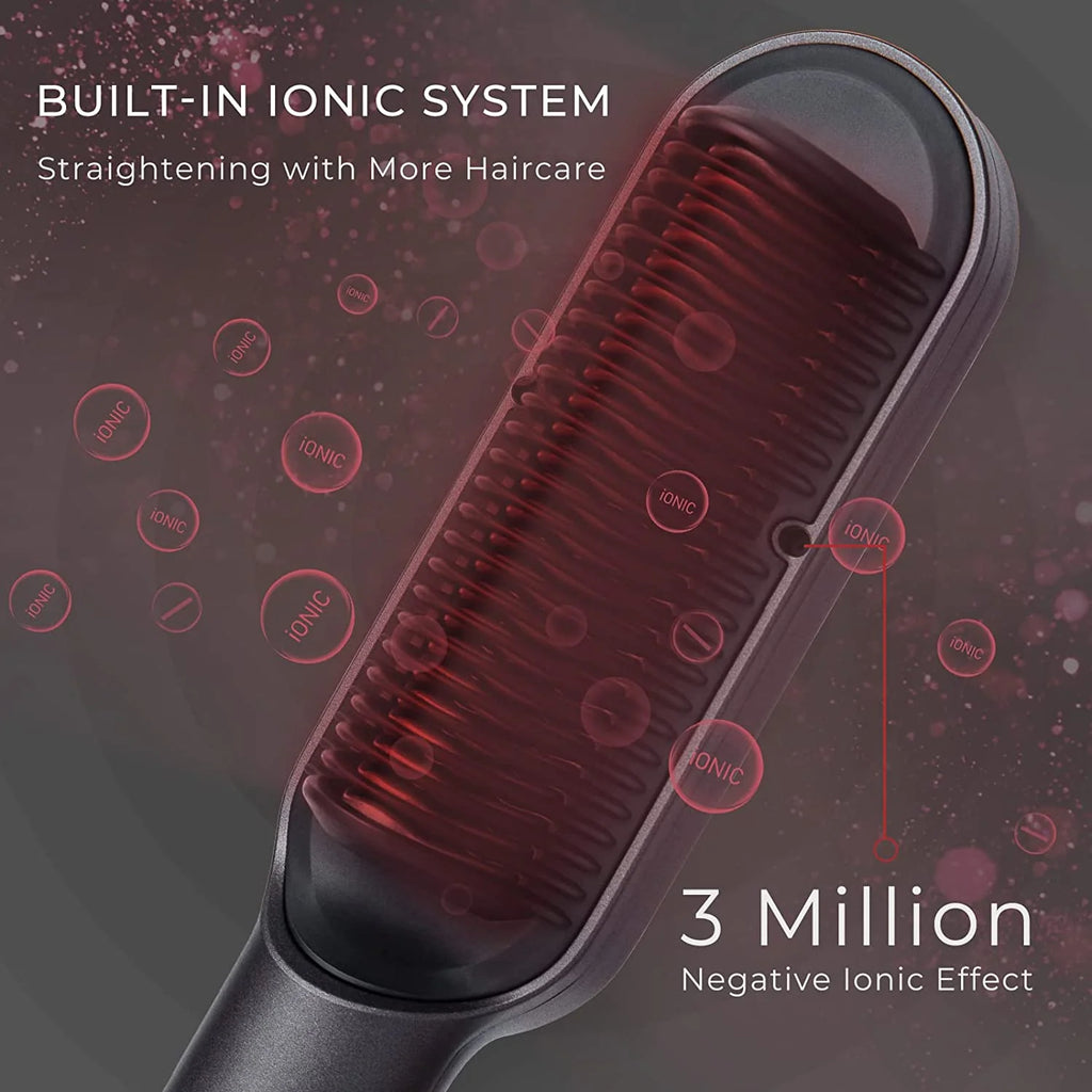 Hair Straightening Brush Electric Comb Heat Straightener - Hair Straightener Comb