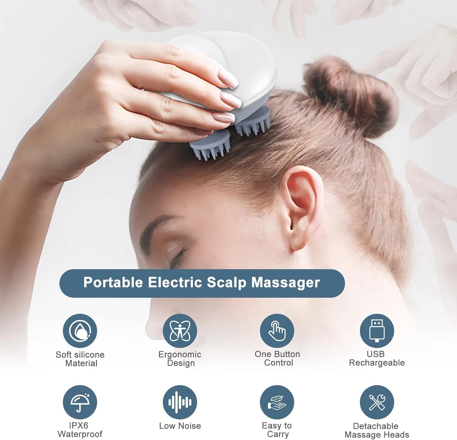 Head Massager | Head Massager Hair Scalp Massage And Hair Growth Head Massages Tool - Rechargeable Head Massager For Relaxation