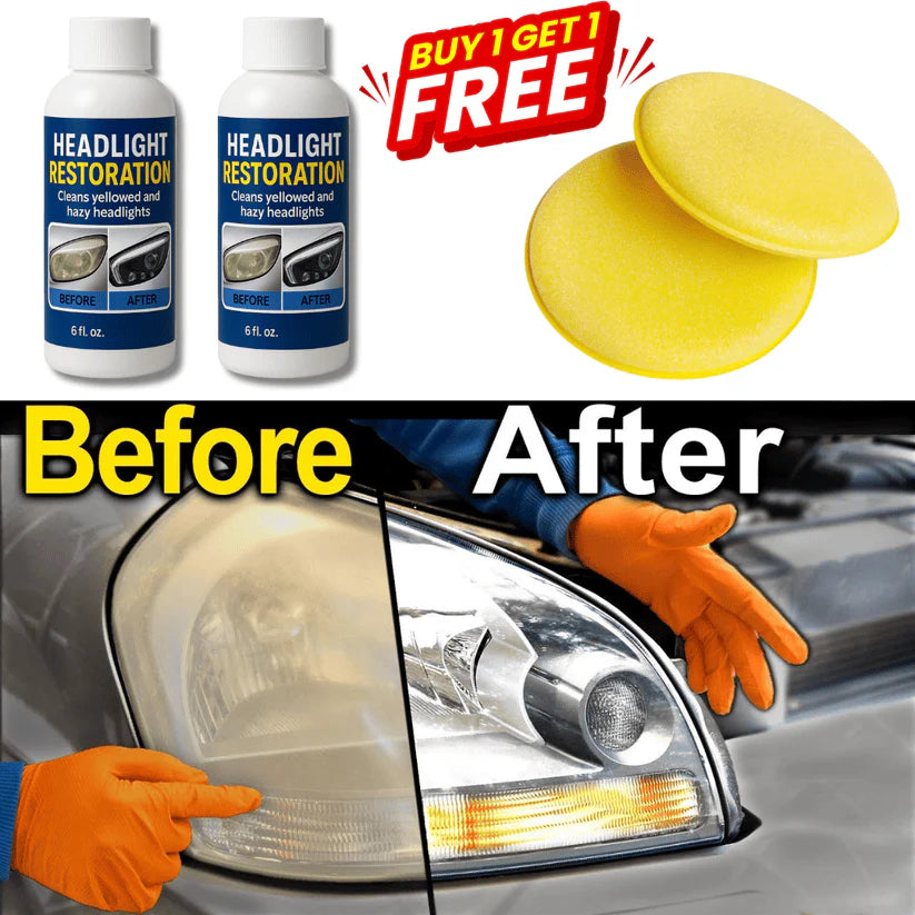 Headlight Restoration Fluid | Blur/Scratch Remover Kit | Buy 1, Get 1 Free - Headlight Restoration Fluid | Blur/Scratch Remover Kit | Buy 1, Get 1 Free