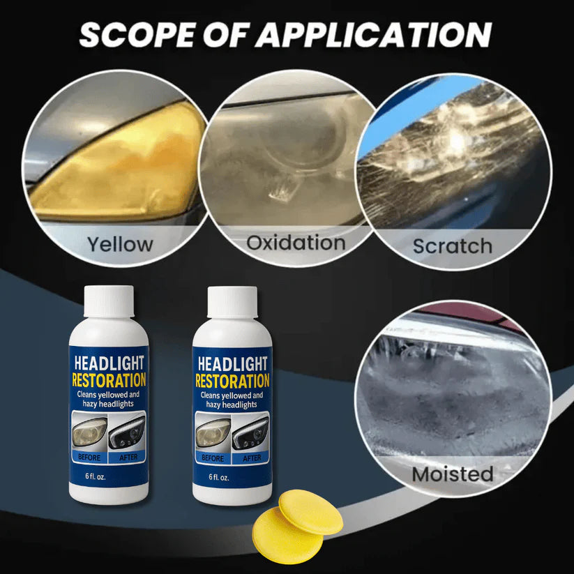 Headlight Restoration Fluid | Blur/Scratch Remover Kit | Buy 1, Get 1 Free - Headlight Restoration Fluid | Blur/Scratch Remover Kit | Buy 1, Get 1 Free