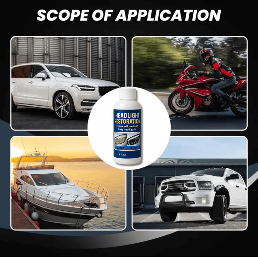 Headlight Restoration Fluid | Blur/Scratch Remover Kit | Buy 1, Get 1 Free - Headlight Restoration Fluid | Blur/Scratch Remover Kit | Buy 1, Get 1 Free