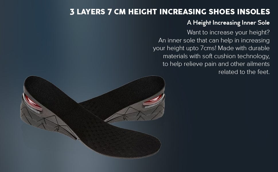 Height Enhancing Shoe Insoles | Shoe Insoles Innersoles Height Enhancing Sole Increase Height Insole - Height Enhancing Shoe Insoles (4 Layer Insoles)