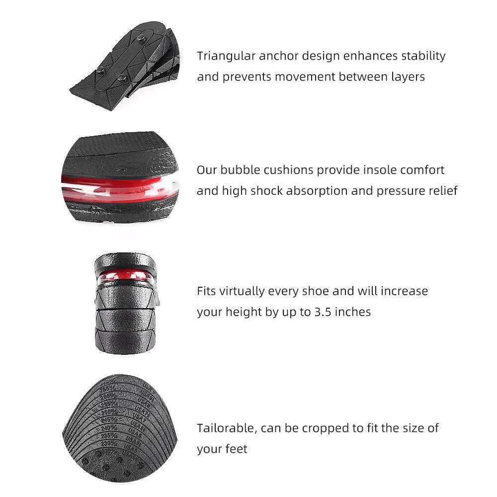 Height Enhancing Shoe Insoles | Shoe Insoles Innersoles Height Enhancing Sole Increase Height Insole - Height Enhancing Shoe Insoles (4 Layer Insoles)