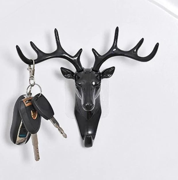 Home Decoration Wall Hanging Decorative Wall Hanger Key Holder - Self Adhesive Deer Head Hanging Hook - Self Adhesive Deer Head Hanging Hook