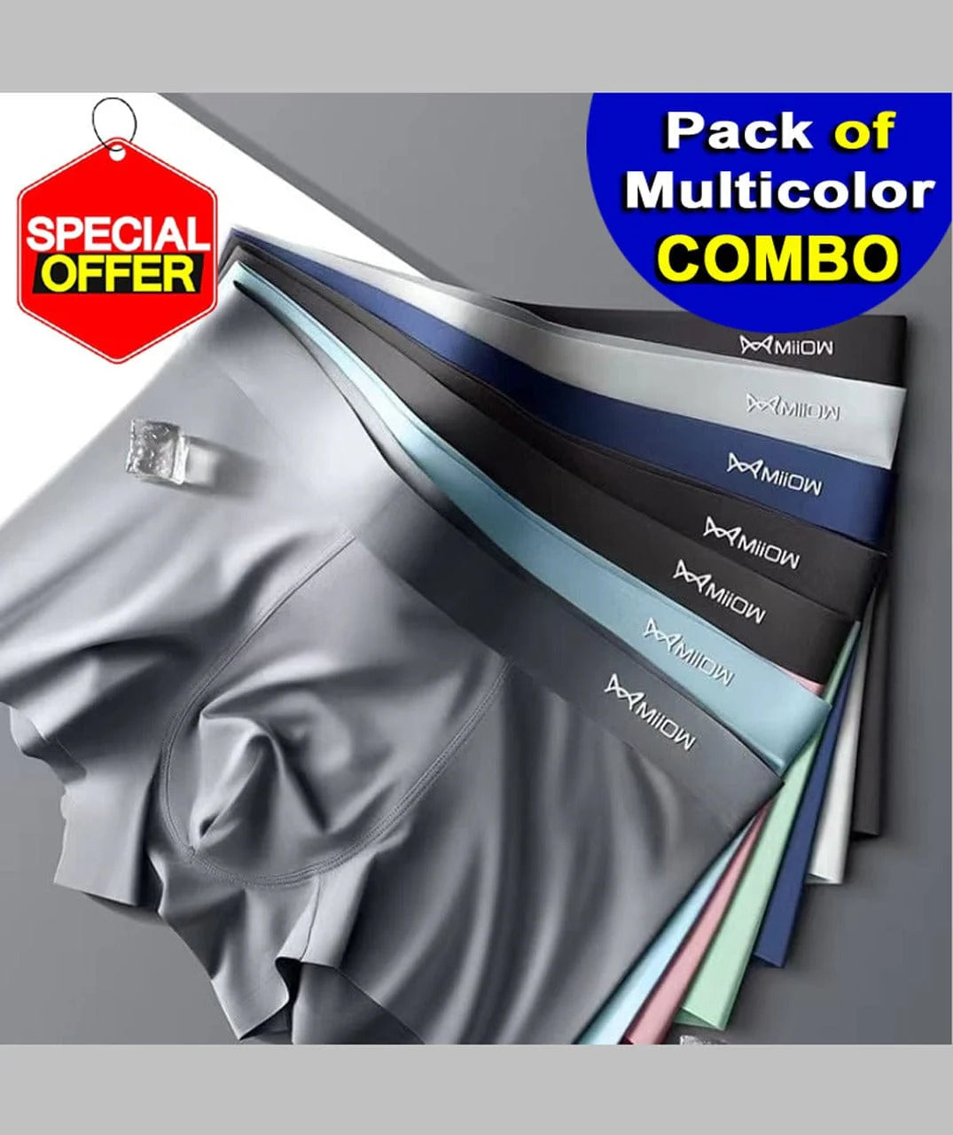 Icy Silk Underwear for Men (Pack of 3) | Men's Underwear Trunks Inner Wear Underclothes Boxer Briefs - S - Icy Silk Underwear for Men (Pack of 3)