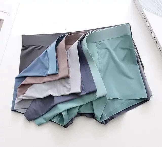Icy Silk Underwear for Men (Pack of 3) | Men's Underwear Trunks Inner Wear Underclothes Boxer Briefs - S - Icy Silk Underwear for Men (Pack of 3)