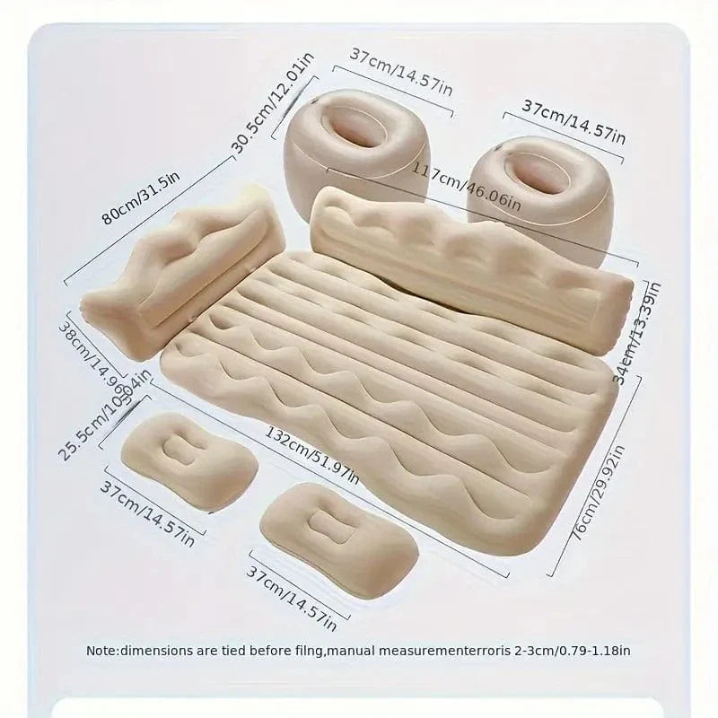 Inflatable Car Travel Bed  | Inflatable Bed Air Car Mattress Cushion Airwave Bedding For Car - Inflatable Car Travel Bed