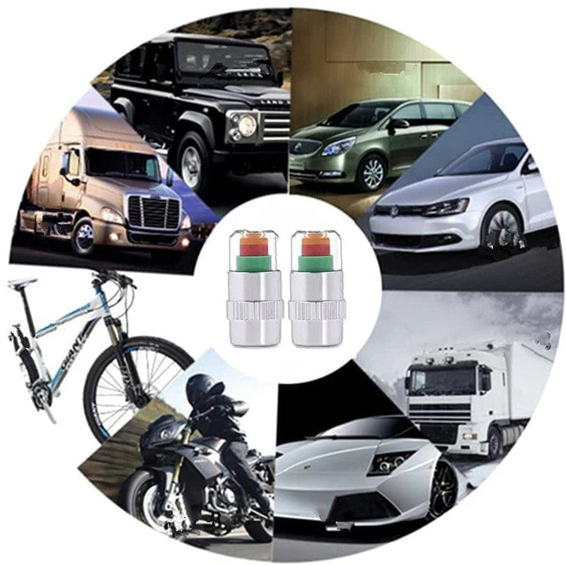 Inflated Tire Pressure Sensor Check Car Tires Air Pressure - TPMS Indicator Cap - TPMS System