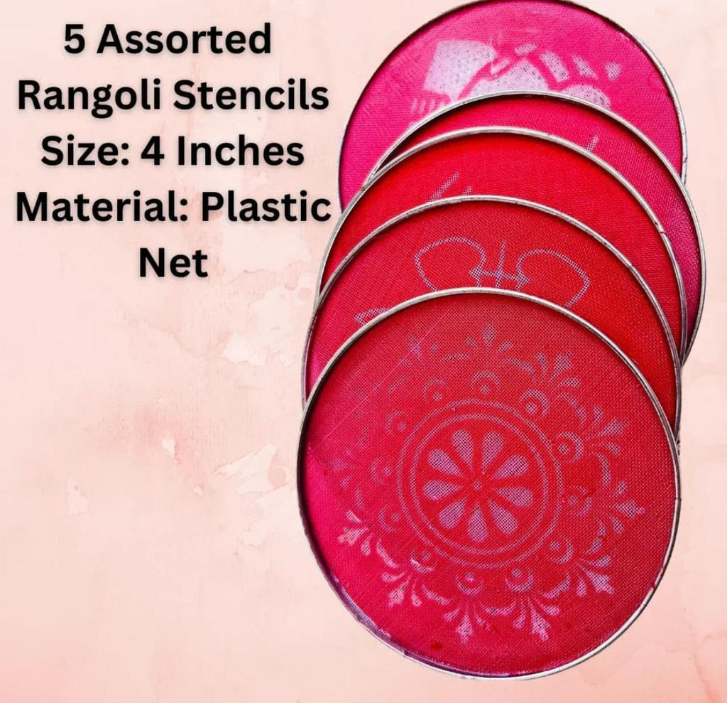 Instant Rangoli Kit | Rangoli Designs Pattern Borders Stencils Colors Rangoli Kit - Instant Rangoli Kit
