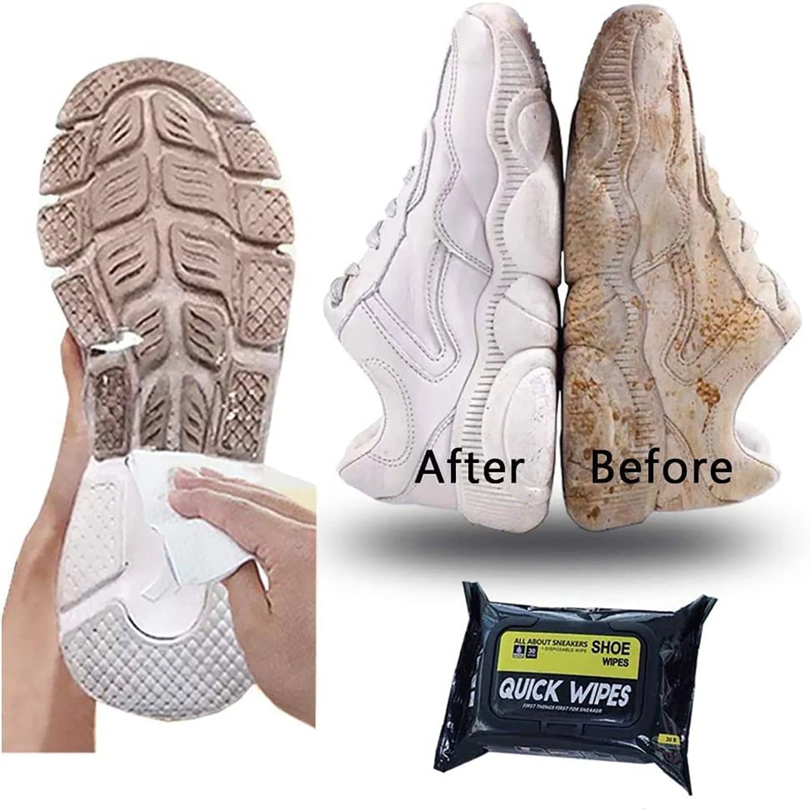 Instant Shoe Cleaning Wipes (Pack of 80 Wipes) | Shoe Cleaning Wipes Kit Shoes Shine Cleaner - Pack of 80 - Instant Shoe Cleaning Wipes (Pack of 80 Wipes)