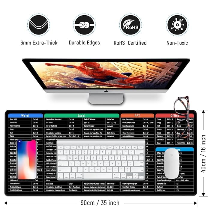 Keyboard Shortcut Keys Mouse pads Keyboard Key Gaming Pad - Keyboard Shortcut Mouse Pad - Keyboard Shortcut Mouse Pad