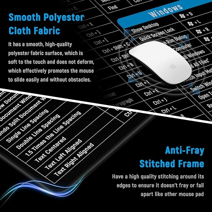 Keyboard Shortcut Keys Mouse pads Keyboard Key Gaming Pad - Keyboard Shortcut Mouse Pad - Keyboard Shortcut Mouse Pad