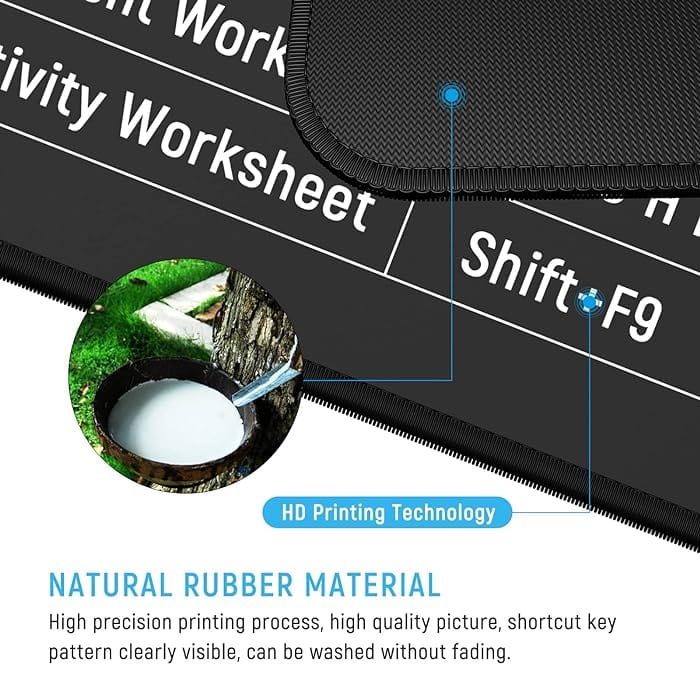 Keyboard Shortcut Keys Mouse pads Keyboard Key Gaming Pad - Keyboard Shortcut Mouse Pad - Keyboard Shortcut Mouse Pad