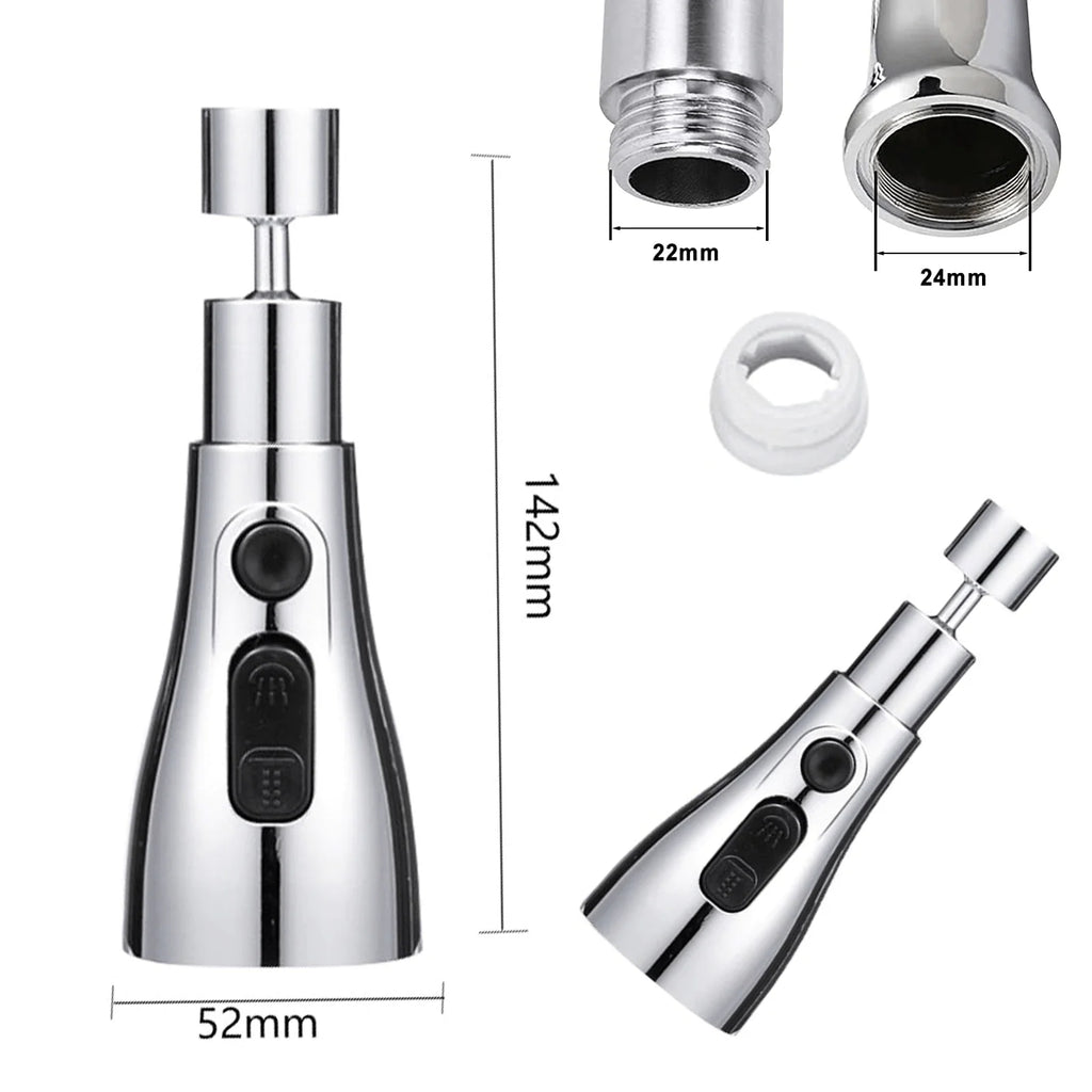 Kitchen Accessories Sink Tap Water Aerator Faucet Tap Purifier  - 3 Modes Water Faucet Sprayer - 3 Modes Water Sprayer