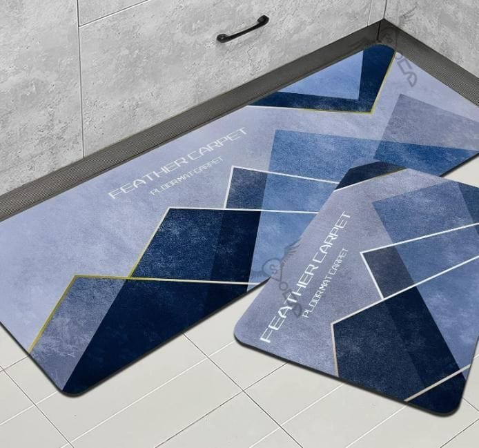 Kitchen Floor Mat (Combo of 2) | Floor Mat Kitchen Rubber Carpet Doorway Matting For Floor - Kitchen Floor Mat (Combo of 2)