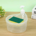Large - Double Layer 2 in 1 Liquid soap Dispenser with Pump and Sponge
