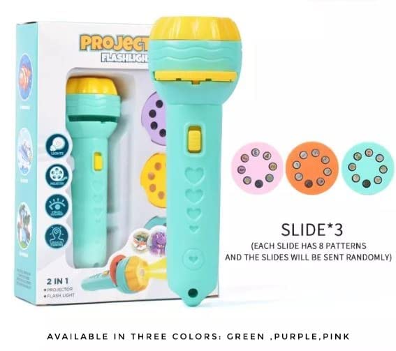 Large - Mini Slide Projector Flashlight Torch For Kids