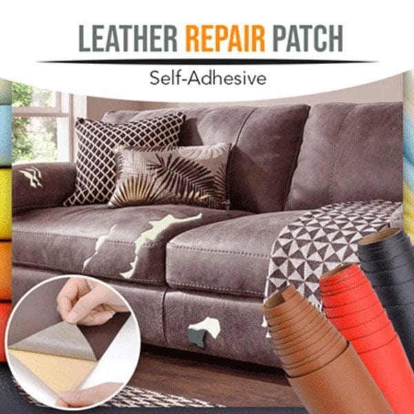 Leather Repair Tape - Black | Couch Repair Faux Leather Sofa Fixer Fabric Patch Tape - Multipurpose Self-Adhesive Leather Sheet(30cm × 60cm)