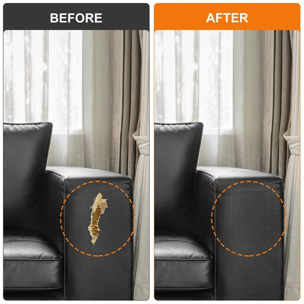 Leather Repair Tape - Black | Couch Repair Faux Leather Sofa Fixer Fabric Patch Tape - Multipurpose Self-Adhesive Leather Sheet(30cm × 60cm)