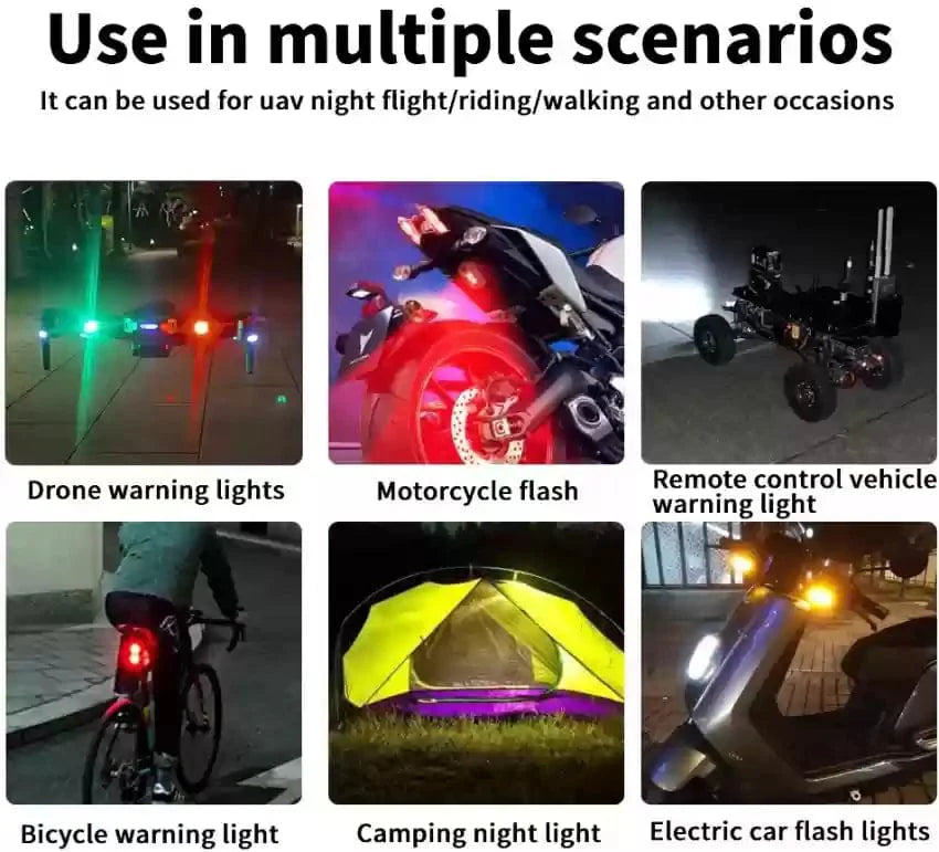 Led Light Bike Night Usb Light Outdoor Car Light Signal Helmet Light - Helmet Exterior Night Signal Light With USB(Pack Of 2) - Exterior Night Signal Light With USB (Pack Of 2)
