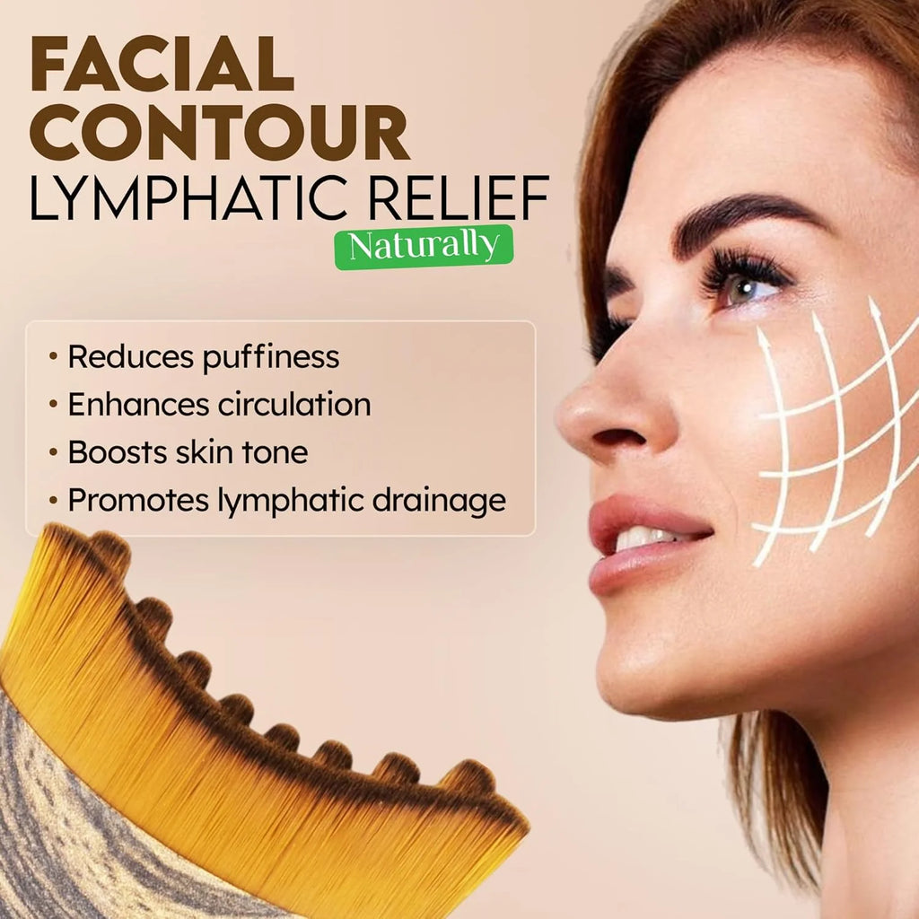Lymphatic Contour Face Brush| Skincare Products Face Brush Facial Cleansing Brush Soft Skin - Pack of 1 - Lymphatic Contour Face Brush