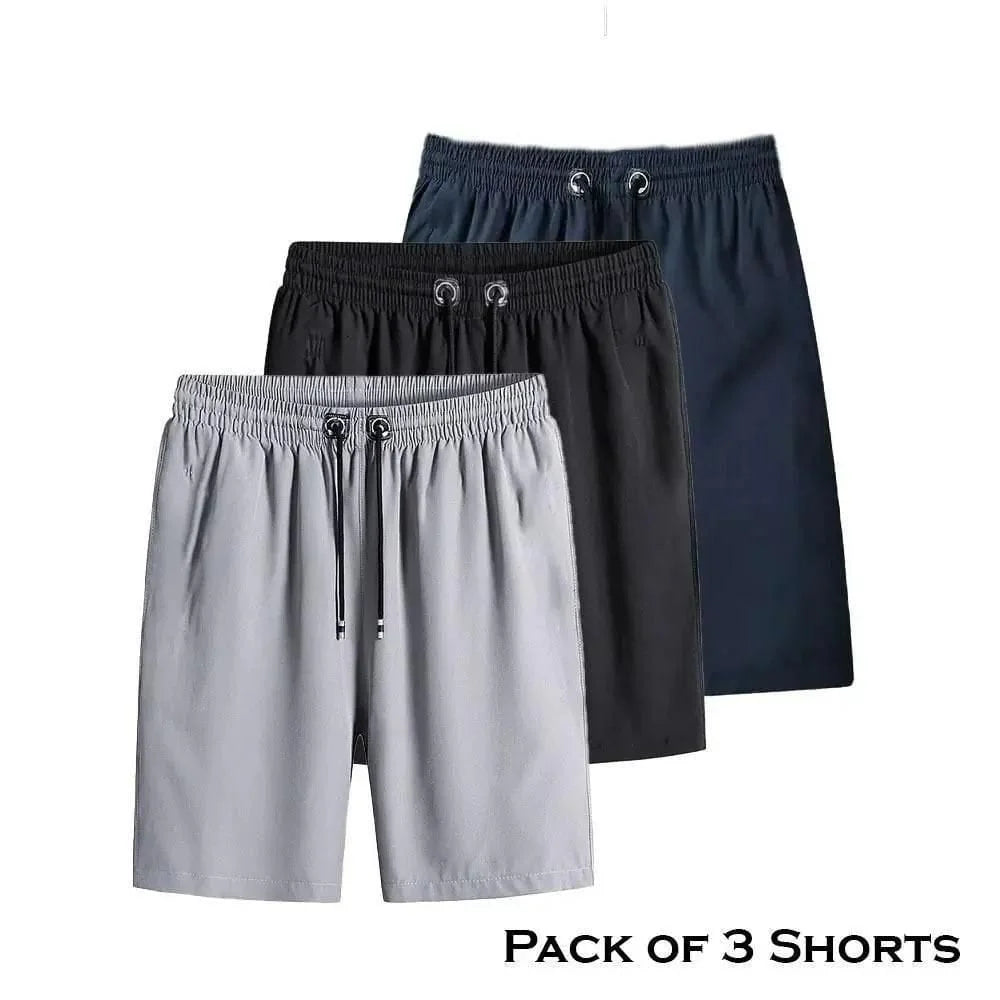 M - Men's Stretchable Cotton Shorts (Pack of 3)