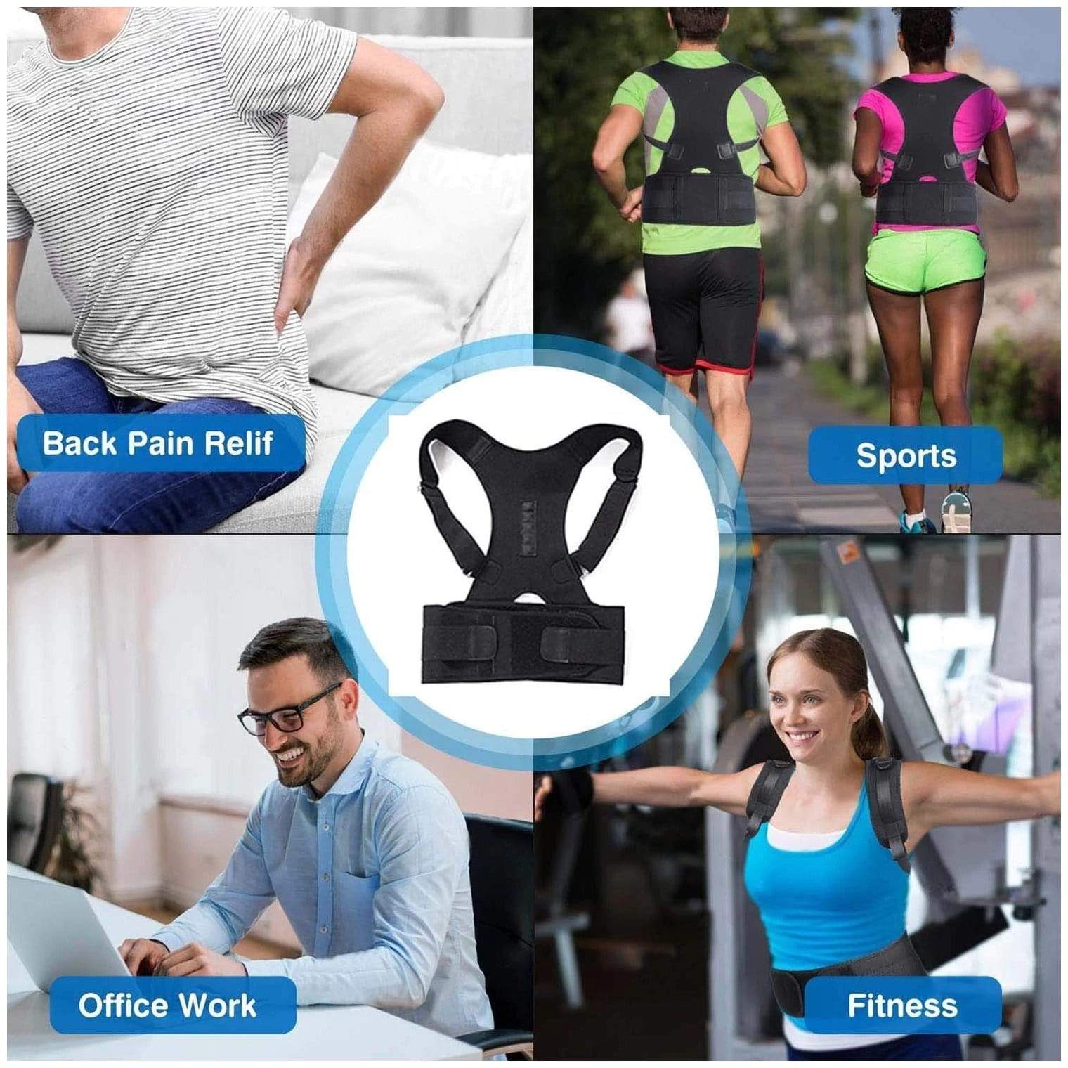 Magnetic Posture Corrector Back Support Belt Posture Trainer  - Posture Corrector - S - Posture Corrector