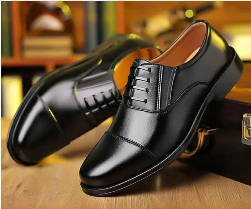 Men's Business Formal Leather Shoes | Formal Shoes For men Black Men's Leather Footwear - 6 - Men's Smart Formal Shoes