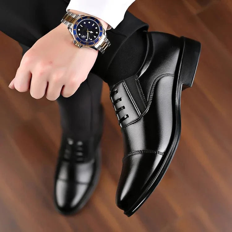 Men's Business Formal Leather Shoes | Formal Shoes For men Black Men's Leather Footwear - 6 - Men's Smart Formal Shoes