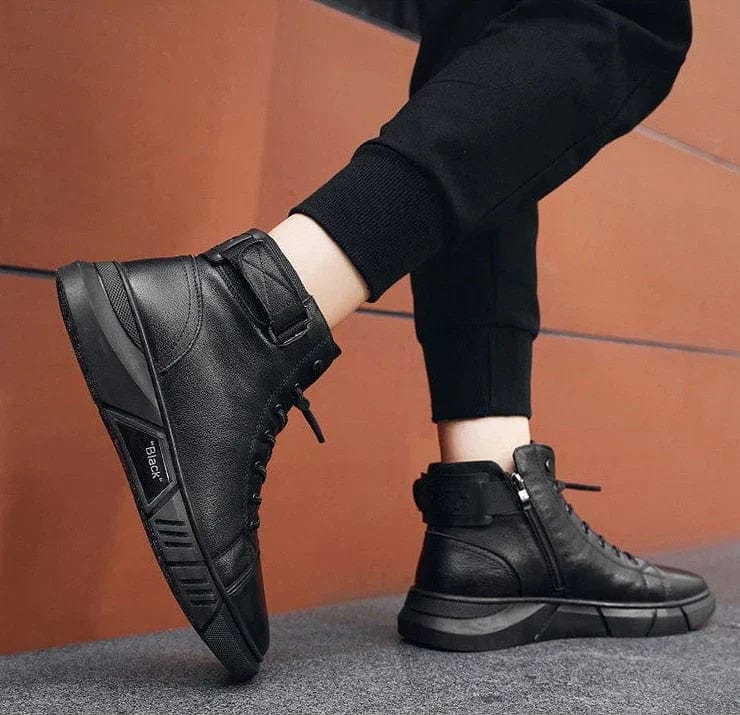 Men's Casual Leather Boots | Mens Shoes Black Chelsea Boots For Guys Ankle High Shoe Menswear - 6 - Men's Casual Leather Boots