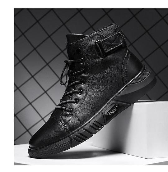 Men's Casual Leather Boots | Mens Shoes Black Chelsea Boots For Guys Ankle High Shoe Menswear - 6 - Men's Casual Leather Boots