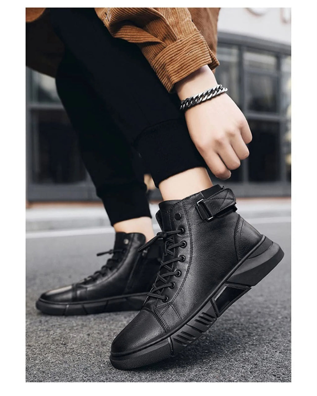 Men's Casual Leather Boots | Mens Shoes Black Chelsea Boots For Guys Ankle High Shoe Menswear - 6 - Men's Casual Leather Boots