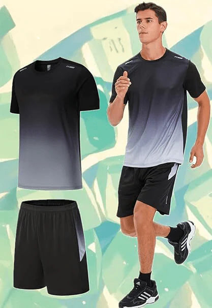 Men's Quick-Drying 2-Piece Set️ | Shorts For Men Gym Menswear Inside Active Wear Short Running - M - Men's Outdoor Sports Quick-Drying 2-Piece Set