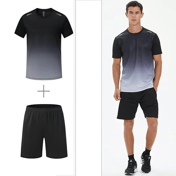 Men's Quick-Drying 2-Piece Set️ | Shorts For Men Gym Menswear Inside Active Wear Short Running - M - Men's Outdoor Sports Quick-Drying 2-Piece Set