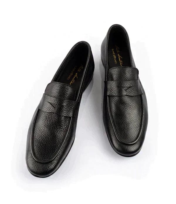 Men's Shoes Slip On Loafers Leather Shoe Men Slipon Shoes  - Handmade Milled Penny Loafers - 6 - Handmade Milled Penny Loafers