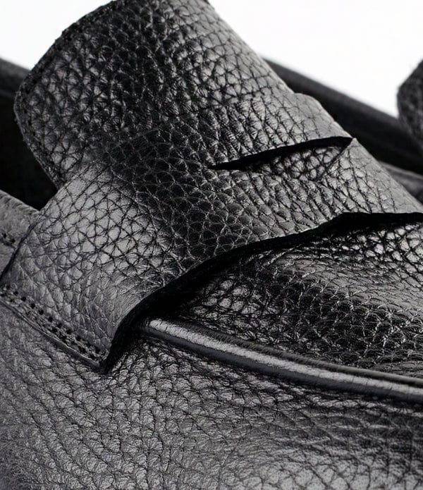 Men's Shoes Slip On Loafers Leather Shoe Men Slipon Shoes  - Handmade Milled Penny Loafers - 6 - Handmade Milled Penny Loafers