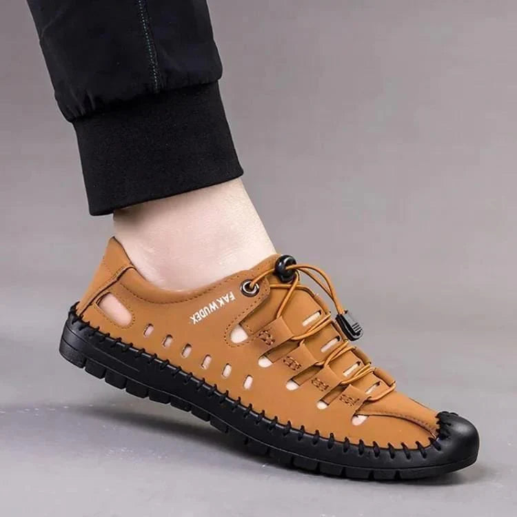 Men's Stylish Casual Sandal Shoes - Brown  - 6 - Men's Stylish Casual Sandal Shoes