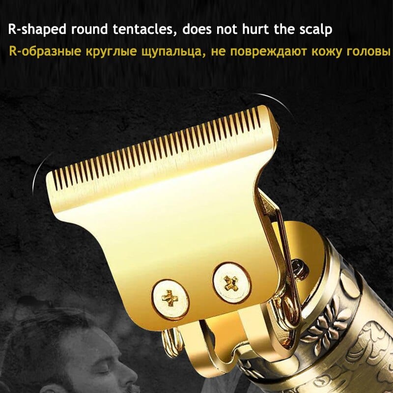 Mens Trimmer Beard Clipper Cutting Machine Hair Shaving Razor - Trimmer - Trimmer + 4 Attachments - Trimmer