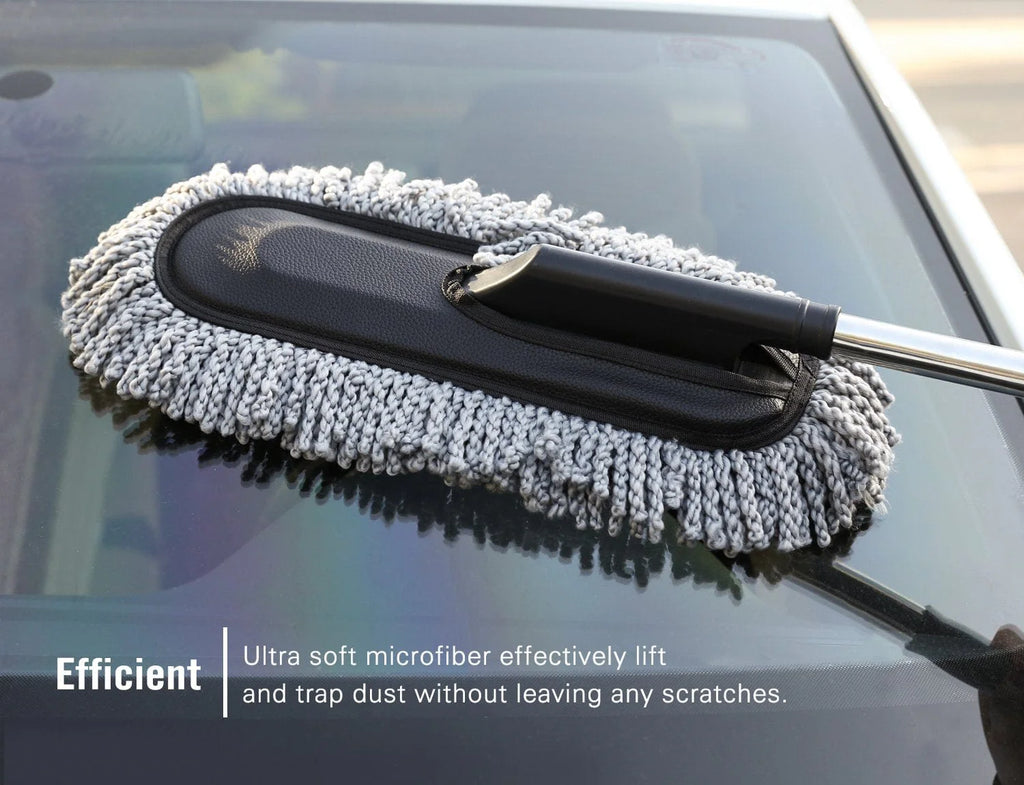 Microfiber Car Cloths Cleaning Kit Interior Products Brush - Microfiber Telescopic Car Top Duster - Blue - Microfiber Telescopic Car Top Duster
