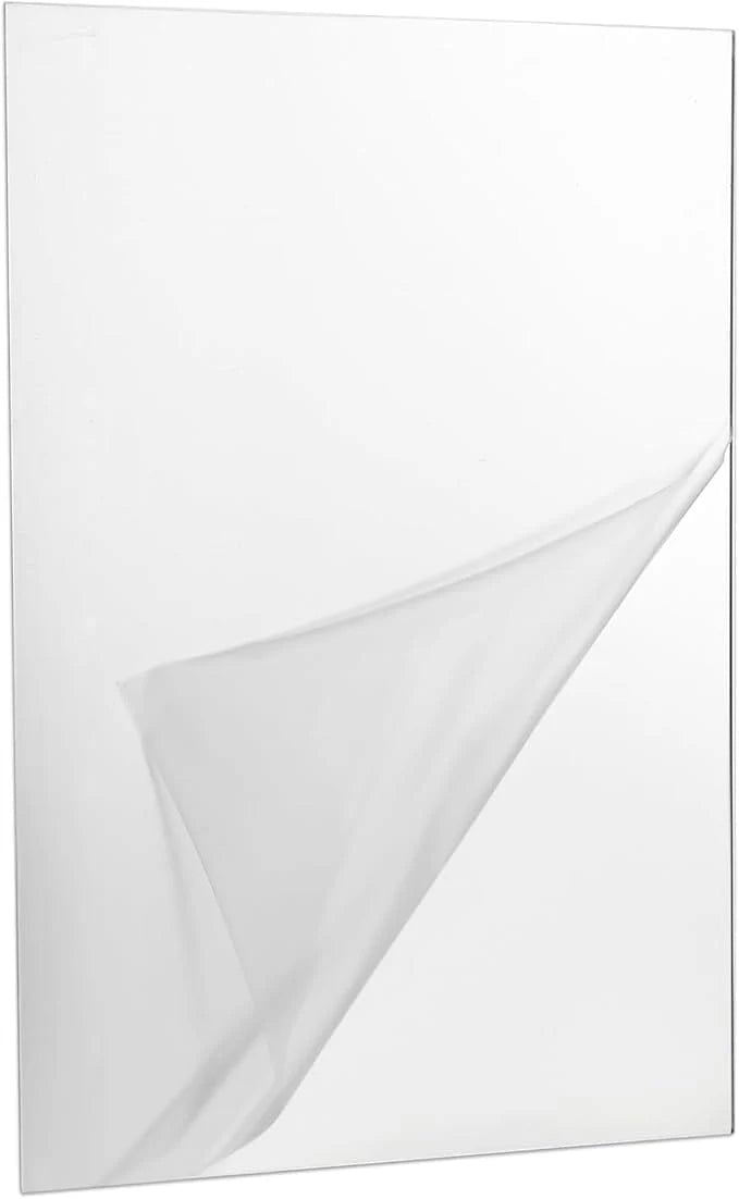 Mirror Sticker for Wall (Oval+Rectangular) - Pack of 2