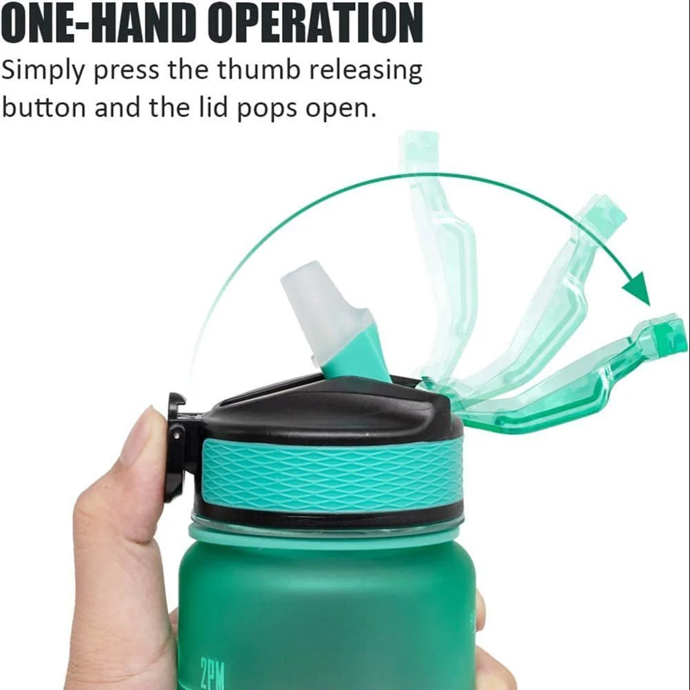 Motivational Water Bottle | Water Bottles 2 Litre Stainless Steel Drinking Bottle Gym Sipper - Motivational Water Bottle