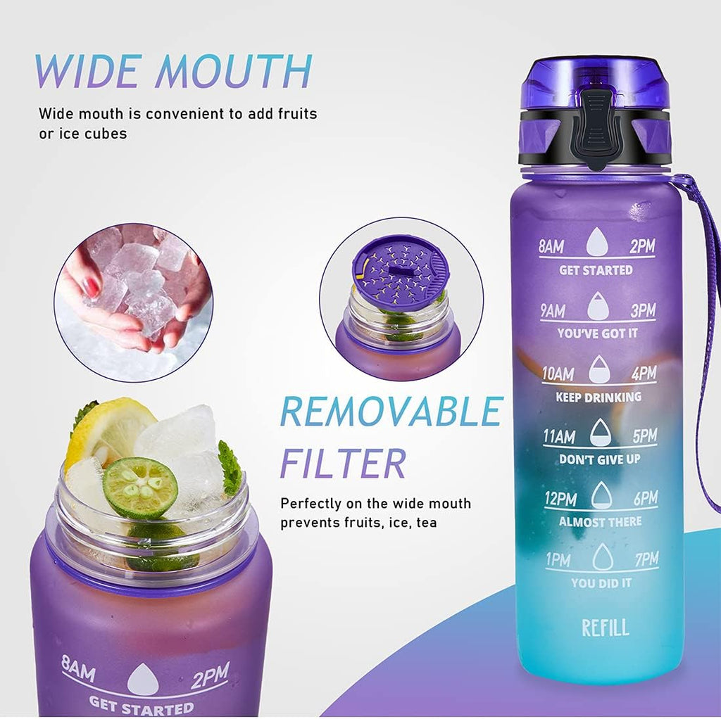 Motivational Water Bottle | Water Bottles 2 Litre Stainless Steel Drinking Bottle Gym Sipper - Motivational Water Bottle