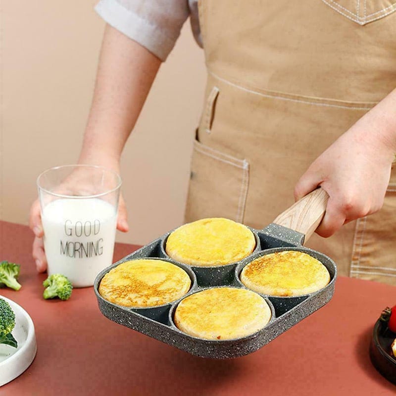 Non Stick Pan Frying Pan Nonstick Pans Omellete Cookware Egg Pan - 4 Hole Maifan Stone Non-stick Egg Ham Pot - 4 Hole Maifan Stone Non-stick Egg Ham Pot