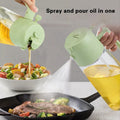 Oil Dispenser Cooking Food Canister Container Oil Bottle For Kitchen - 2-in-1 Oil Dispenser and Sprayer - Large 500ml - 2-in-1 Oil Dispenser and Sprayer