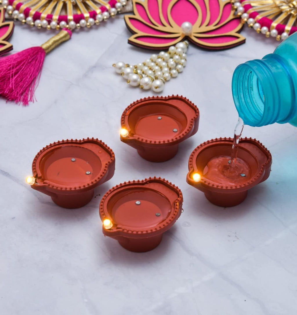 Pack of 1 - 6 Diya - LED Light Water Sensor Diyas