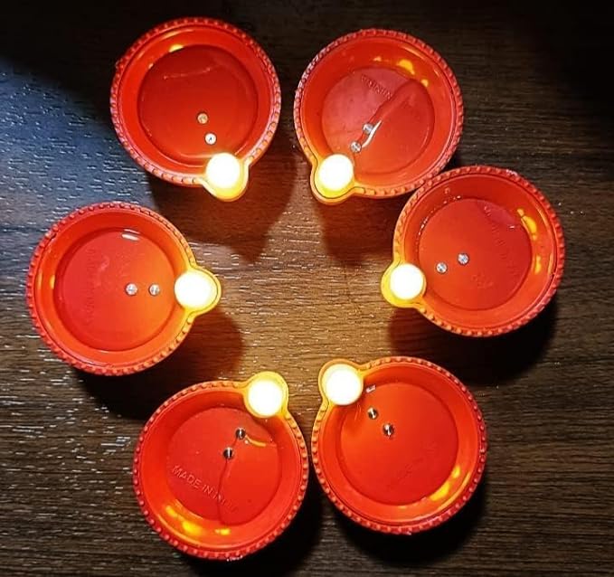 Pack of 1 - 6 Diya - LED Light Water Sensor Diyas