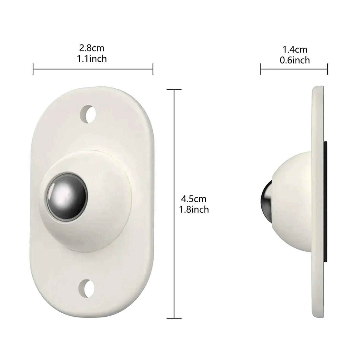 Pack of 4 - 360° Adhesive Mini Swivel Wheels